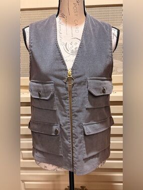 VTG 70s Sakowitz Corduroy Utility Vest